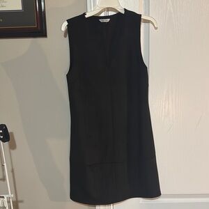 NWOT Elegant suede Black Sleeveless Dress